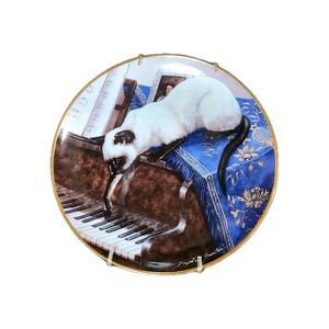 Franklin Mint Cat Piano Plate by Daphne Baxter – Rare Vintage 1995 Collectable